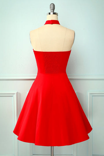 Cabresto Vermelho Vestido
